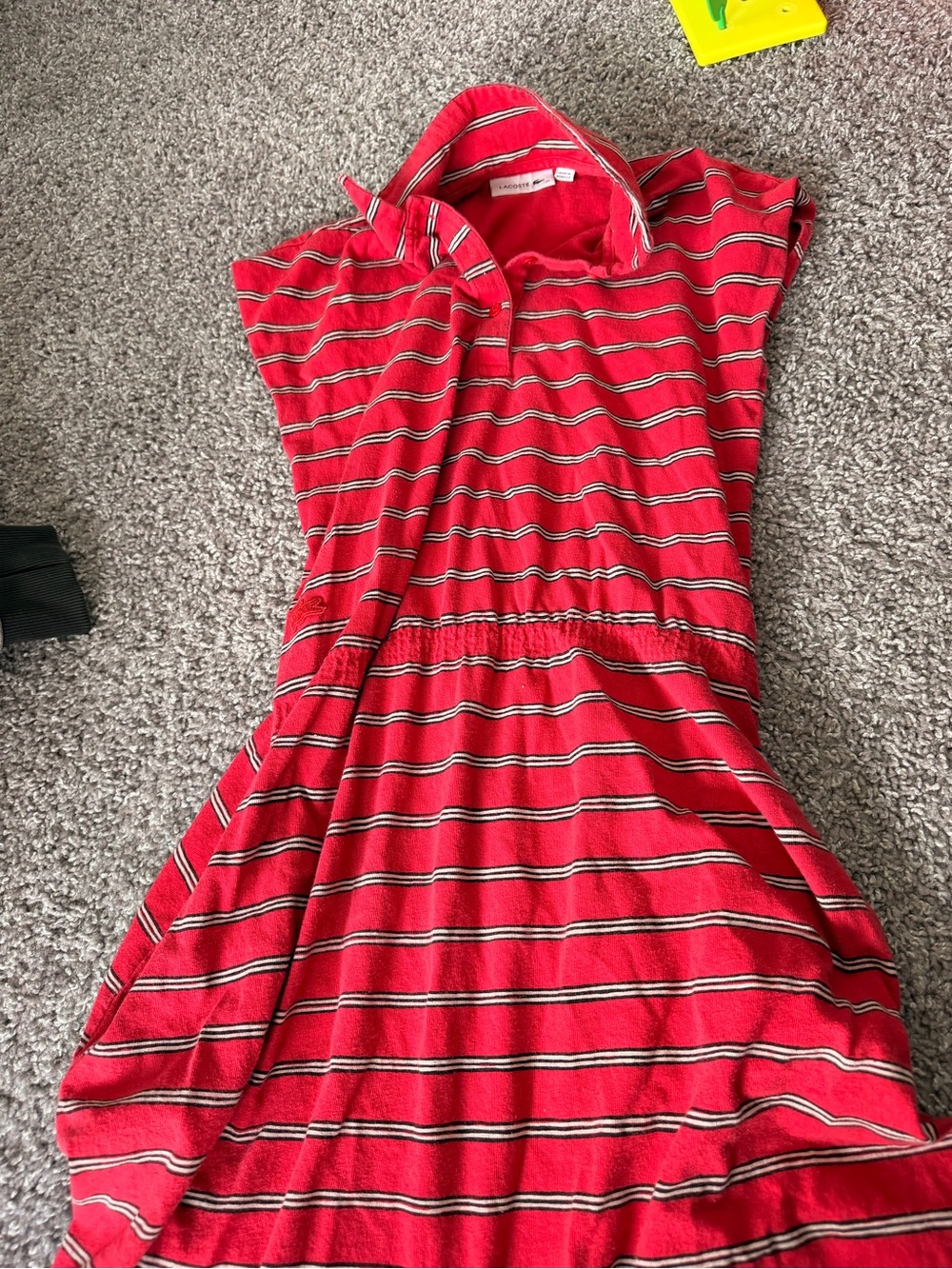 Women’s Red Striped Polo Dress Lacoste